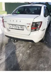 Lada Granta 2022 года, 90 л.с., пробег 129162 км. Цвет белый. VIN: XTA219040P0852740, ПТС: 164301050049246, госномер У717РВ48.