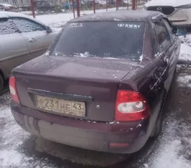 LADA Priora, 2010 год выпуска, цвет темно-вишневый, VIN XIA217030A0236377.