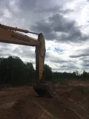 Экскаватор Hyundai R210LC-7 2008 года, цвет серый, желтый, госномер 6821 CB 78, номер двигателя B59-26431500.