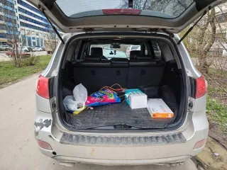 Hyundai Santa Fe, 2006 года, 189 лс, 211465 км, АКПП. Вид имущества: легковой автомобиль. Марка, модель: HYUNDAI SANTA FE 2.7 GLS. Год выпуска: 2006. VIN: KMHSH81DP6U091892. Государственный регистрационный знак: Т066ВС150. Мощность двигателя: 189 л.с. Тип ТС: легковой. Цвет: серебристый. Двигатель…