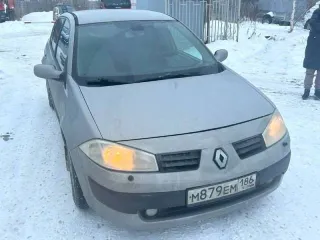Renault Megane, 2005 года, 115 лс, 193000 км, АКПП, легковой седан, г/н: М879ЕМ186, цвет: светло-серый, VIN: VF1LM10E34521594, ПТС 72 РА 916078, СТС 99 73 370733, пропуски зажигания, требуется замена или ремонт КПП.