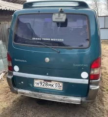 Автомобиль SsangYong Istana, регистрационный знак Н928МК03, VIN KPDAB7E81XPO16387, тип ТС легковой универсал, категория B/M1, год выпуска 1999, цвет зелёно-серый, мощность двигателя 70 кВт (95 л.с.), экологический класс не установлен, технически допустимая масса 3200 кг, масса в снаряжённом…