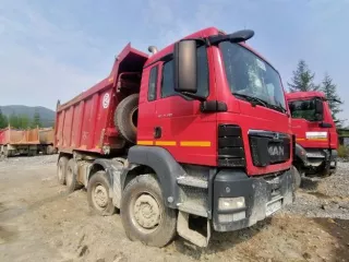 Автосамосвал БЦМ-59 на шасси MAN TGS 41.400 8х4 BB-WW, VIN X3W65392АН0001797, 2017 г.в., №двигателя D2066LF6350547991324798, цвет красный, ГРЗ Н595НС27 (разукомплектован)