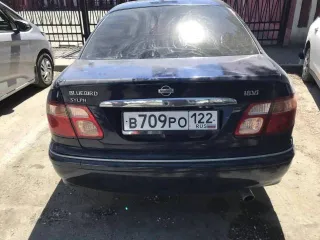 Nissan Bluebird Sylphy, 2001 года, 120 лс, 199386 км, АКПП, Автомобиль НИССАН БЛЮБИРД СИЛФИ, год выпуска , цвет СИНИЙ, двигатель , рег. номер В709РО122, кузов QG10103841, 225 000 руб.