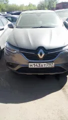 Renault Arkana RJCLE2M1X 2020 года, госномер М143АТ797, VIN X7LRJC2C465465368, ключ-карта. Мощность двигателя 114 л.с., объем 1598 см³, автоматическая коробка передач. Ключи в наличии, документы (СТС/ПТС) отсутствуют.