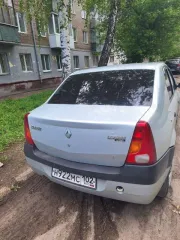 Renault Logan 2006 года, 87 л.с., пробег 182000 км. Легковой автомобиль Renault Logan (SR), VIN X7LLSRAHH6H012625, государственный номер Н922MO102, цвет серый.