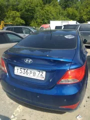 Легковой автомобиль HYUNDAY SOLARIS 2016 года выпуска  собственник   Клаузер Д.Е.  Легковой автомобиль HYUNDAY SOLARIS, год изготовления: 2016, цвет: синий, государственный номерной знак: T536PB72, двигатель №G4FCFW608408, мощность двигателя, л. с.  кВт : 123/90.4, рабочий объем двигателя куб.см…