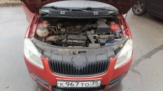 Skoda Fabia, 2007 года, 69 лс, 214000 км, МКПП, красно-коричневый, VIN TMBAH15J483042749, пробег 213171 км, бензин, объем 1198 куб.см, местонахождение: г. Вологда, ул. Воркутинская, д. 16Г (парковка у дома), ржавчина и потертости по кузову, пробег 213174.