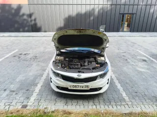 Kia Optima 2016 года, 150 лс, 440960 км, АКПП. Автомобиль марки KIA TF (OPTIMA), год выпуска - 2016, тип двигателя – бензиновый, тип ТС /категория ТС - легковой, цвет: белый, идентификационный номер (VIN) XWEGU411BG0000697, мощность двигателя, - 110 кВт/149,56 л. с., рабочий объем двигателя - 1999…