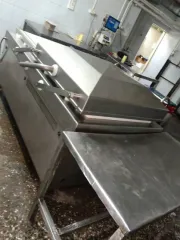 Equipment for fish processing: Scotsman, TITAN, W80 Production equipment for fish processing. Composition: ice bin Scotsman SIS 700, vacuum 2x2 chamber packaging machine TITAN Х-850, inventory number С1125000231, ice generator Scotsman MAR 56 AS, inventory number FA 00224718 Z, conveyor-type brine…