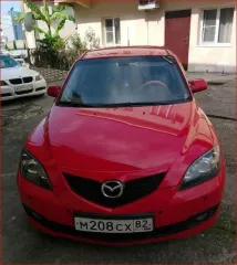 Mazda 3 2008 года, 105 л.с., пробег 250262 км, автоматическая коробка передач (АКПП). VIN: JMZBK14Z581734377, гос. номер: М208СХ82.