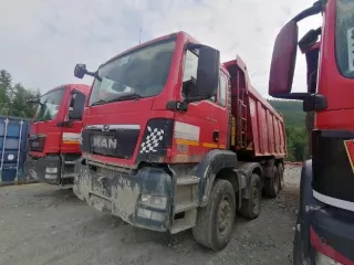 Автосамосвал БЦМ-59 на шасси MAN TGS 41.400 8х4 BB-WW, VIN X3W65392АН0001797, 2017 г.в., №двигателя D2066LF6350547991324798, цвет красный, ГРЗ Н595НС27 (разукомплектован)