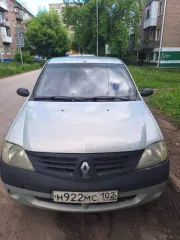 Renault Logan 2006 года, 87 л.с., пробег 182000 км. Легковой автомобиль Renault Logan (SR), VIN X7LLSRAHH6H012625, государственный номер Н922MO102, цвет серый.