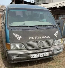 Автомобиль SsangYong Istana, регистрационный знак Н928МК03, VIN KPDAB7E81XPO16387, тип ТС легковой универсал, категория B/M1, год выпуска 1999, цвет зелёно-серый, мощность двигателя 70 кВт (95 л.с.), экологический класс не установлен, технически допустимая масса 3200 кг, масса в снаряжённом…