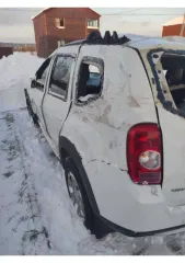 Renault Duster 2013 года, 102 л.с., пробег около 350 000 км, полный привод. VIN: X7LHSRH8N49541605, госномер К076ТУ33. Автомобиль после ДТП, в аварийном состоянии.