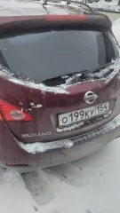 Nissan Murano, 2010 г., цвет темно-красный, VIN: JN1TANZ51U0100867, ПТС: 22 PH 072344, госномер: В101УХА42. Двигатель: бензиновый VQ35, объем 3.5 л (3498 см³), мощность 249 л. с. (183.1 кВт), экологический класс 4. Максимальная масса 2360 кг, масса без нагрузки 1900 кг. Произведен в Японии.