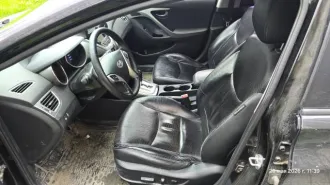 Hyundai Avante 2011 года, 140 лс, 184909 км, АКПП, VIN: KMHDH41DBBU032801, цвет черный, ПТС: 25EH 528411, двигатель №: G4FDAU042495