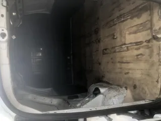 Лада Ларгус 2019 автомобиль, VIN XTAFS035LL1241099, цвет белый, отсутствуют передние привода, АКБ, ЭБУ