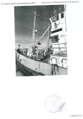 Рыболовное судно "ЛИВАНТ", регистрационный номер 01665670, 1987 год постройки, коррозия по поверхности судна. Судно в удовлетворительном состоянии.