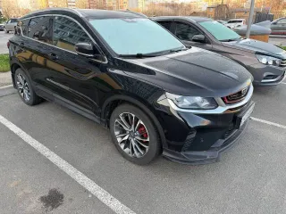 Geely Coolray 2022 года, черный цвет, госномер С414НМ62, VIN V4K8622Z0NB906754.