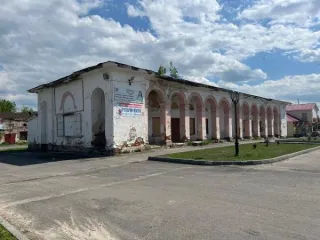 Торговые ряды XIX века, площадь 1208,1 кв.м, Рязанская область. Здание с кадастровым номером 62:04:0020103:797; инвентарный номер 352; местоположение: Рязанская обл., Касимовский р-н, рп. Елатьма, пл. Ленина, д.2; площадь 1208,1 кв.м; назначение: нежилое; наименование: Торговые ряды XIX века…