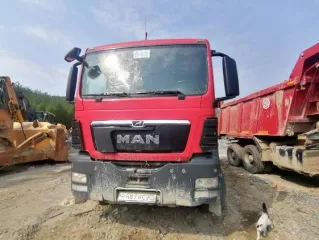 Автосамосвал БЦМ-59 на шасси MAN TGS 41.400 8х4 BB-WW, VIN X3W65392АН0001797, 2017 г.в., №двигателя D2066LF6350547991324798, цвет красный, ГРЗ Н595НС27 (разукомплектован)