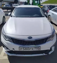 Автомобиль Kia JF (Optima) 2019 г.в., г/н Р580РК799, VIN XWEGT411AK0001243, цвет белый. Вид транспорта: легковой автомобиль.