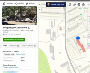 Квартира 60,2 м², 5 этаж, Приморский край, Находка. Жилое помещение, эт.5, общ.пл.60,2кв.м., кад.№25:31:070003:2125, адрес: Приморский край, г. Находка, п. Врангель, ул. Первостроителей, д. 12, кв. 108, сведения о зарегистрированных: Сеник Я.А., Сеник Г.С., Сеник М.С., задолженность по капремонту…