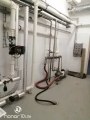 Оборудование для пищевого производства: компрессор сжатого воздуха, котельная, оборудование купажного отделения, система теплоснабжения и подогрева подготовленной воды, станция централизованной мойки оборудования, стерилизатор сока, теплообменник FP 10-13-EH, шкаф вытяжной химический ЛК-900 ШВП…