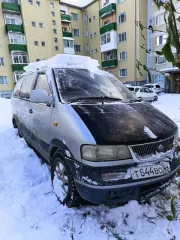 Nissan Largo 1994 года, 79 л.с., пробег 202381 км, АКПП, задний привод. Госномер Т844ВО49. Двигатель дизельный CD20-405989Х, объем 1973 см³, мощность 79 л.с. Кузов VNW30011917, серый цвет. Состояние: требуется полный ремонт и покраска кузова, значительная коррозия. Лобовое стекло с трещиной…