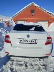 Skoda Octavia 2018 года выпуска, государственный номер М209УВ21, VIN XW8AN2NE1KH010289, белого цвета.