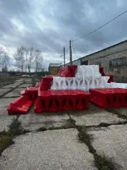 Дорожные пластиковые водоналивные блоки 2000 мм - 190 шт, 1200 мм - 190 шт. Буфер дорожный разделительный осевой желтый - 27 шт.