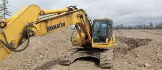 Экскаватор гусеничный Komatsu PC-300-6, 1999 г., заводской № (рамы) 31581, ГРЗ ММ804949. Местонахождение: Респ. Саха (Якутия), г. Олекминск, с. Авиапорт, ул. Кузьмина, д. 2.