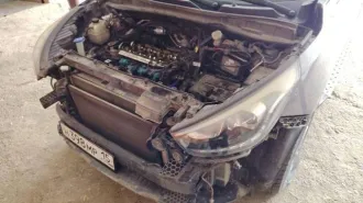 Hyundai ix35 2014 года, VIN TMAJU81EDEJ565022, госномер Н398МР15. Автомобиль не на ходу, находится в разобранном состоянии, неисправны АКПП и ДВС. Транспортное средство в залоге.