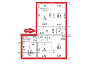 Жилое помещение 93,8 кв. м по адресу: г. Москва, ул. Маресьева, д. 12, корп. 2, кв. 109, этаж 14. Кадастровый номер: 77:16:0010105:31957.