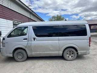 Toyota Hiace 2005 автомобиль марки Toyota модель Hiace 2005 г.в., номер кузова TRH214-0004107 В рабочее время с 10:00 до 16:00 предварительно созвонившись с организатором торгов Монгуш М. С. тел 89133454464, адрес местонахождения автомобиля Республика Тыва, г. Кызыл, База РПС