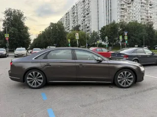 Audi A8 L 2014. Автомобиль марки Audi модель A8 L 2014 г.в. VIN-номер WAUZZZ4H2EN012935. Ознакомление с перечнем и характеристиками имущества проводится каждую среду с 10 (мск.) до 12 (мск.) по адресу: г.Москва, ул.Молодогвардейская, д.25к1, по предварительному согласованию по телефону: 89996240962.