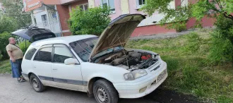 Toyota Sprinter Carib 1997 Легковой универсал, марки Toyota Sprinter Carib, 1997 г.в., государственный номерной знак А570НА124, цвет Белый, идентификационный номер (VIN) ОТСУТСТВУЕТ, Шасси № ОТСУТСТВУЕТ, Кузов № AE1147004813, СТС 99 36 №024512, паспорт 24 РО №098304. Ознакомление с имуществом…