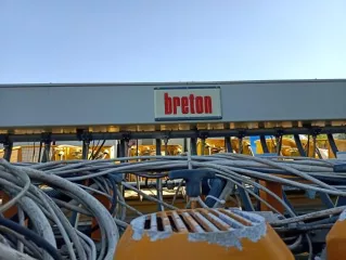 Полировальная линия Gaspari Menotti PGM 600/20, калибратор четырехголовочный Breton KG60/40.