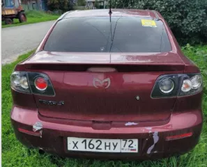 Автомобиль легковой, марка: Mazda, модель: 3, VIN: JMZBK12Z501774440, гос. рег. номер: Х162НУ72, год изготовления: 2008