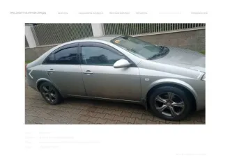 Nissan Primera 2004 года, 116 лс, пробег 111111 км. Модель: PRIMERA 1,8 ELEGA. VIN: SJNBBAP12U0224626, госномер: Т164ТН69. Фактическое состояние транспортного средства определяется при осмотре. Все риски, связанные с неознакомлением с имуществом, несет покупатель.