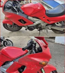 Мотоцикл Kawasaki ZZR400 1996 года выпуска, красный цвет. Рама ZX400N 015012, двигатель ZX400KE 047007 объемом 400 см³ мощностью 36 л.с.