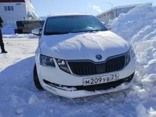 Skoda Octavia 2018 года выпуска, государственный номер М209УВ21, VIN XW8AN2NE1KH010289, белого цвета.