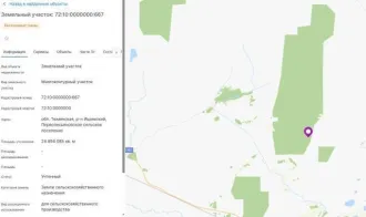 Доля земельного участка площадью 24894085 кв.м, Тюменская обл. 50/19929 доля земельного участка в Тюменской обл. еще 50/19929 доля земельного участка в Тюменской обл. еще 50/19929 доля в праве на земельный участок, кадастровый номер: 72:10:0000000:667. Находится в аренде. Адрес: Тюменская обл…