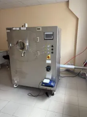 Коатер BGB-3F, 2019, для нанесения пленочной, водорастворимой и сахарной оболочки на поверхность таблеток, модель BGB-3F, год выпуска 2019.