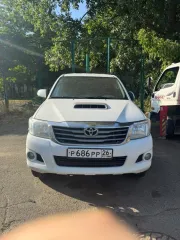 Toyota Hilux 2014, цвет кузова белый, тип транспортного средства грузовой бортовой, год выпуска 2014, идентификационный номер (VIN) AHTFZ29G509108768, регистрационный знак Р686РР26, рабочий объем 2982 см³, мощность двигателя 126.0/171 кВт/л.с., ключ зажигания, документы отсутствуют, транспортное…