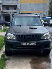 Hyundai Terracan 2001 года выпуска, черно-серый цвет, VIN: KMHNN81WP1U002404, ПТС 77ОК632477 от 13.07.2015. Двигатель 2.5 дизель, автоматическая коробка передач, на ходу. Пробег 148200 км. Коррозия навесных деталей кузова. Ржавчина на порогах, полуарках, внутренних частях дверей и крышки багажника…