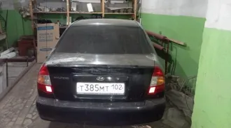 Hyundai Accent черный 2006 года, пробег 517596 км, VIN X7MCF41GP7A091154, передний привод.