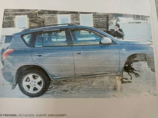 Toyota RAV4 2007 года, цвет серо-синий. VIN: JTMBH31V105024744, госномер С542УР174.