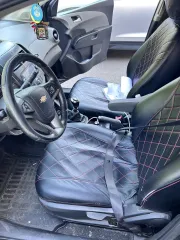 Шевроле Авео 2012 года, черный цвет. VIN: XUUTF69EJC0020305, госномер В400РА21.